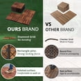 thumbnail image 4 of 10 Pcs Interlocking Deck Tiles, Waterproof Acacia Wood Patio Flooring for Balcony & Outdoor Use (Dark Brown), 4 of 9