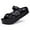 Black, variant on Litfun Slides for Women Thick Soles Slide Sandals with Arch Support Adjustable Buckle Platform Sandals, Nude, 8-8.5