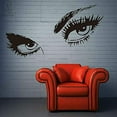 thumbnail image 5 of Gustave Sexy Eyes Girl Face Wall Sticker Big Eyes Wall Decals Removable Vinyl Decor Wall Art for Living Room Bedroom Decoration (19" x 22"), 5 of 8