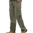 thumbnail image 1 of Pantalon Décontracté Uni à Poches pour l'Extérieur Pantalon Classique Pantalon de Travail, 1 of 4