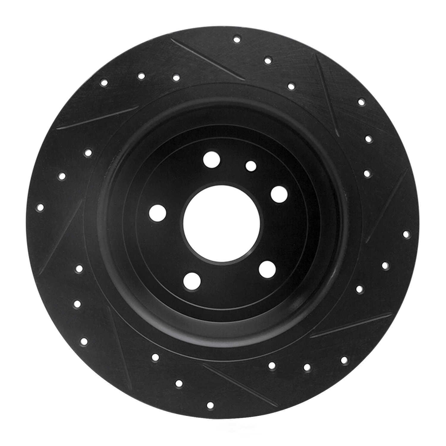 Dynamic Friction Company 633-54072L DFC Brake Rotor - Drilled And Slotted - Black