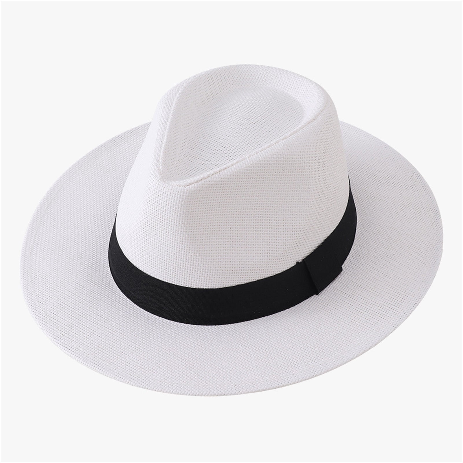 Wide Brim Straw Cowboy Sun Hat UPF50 Packable Panama Travel Beach Cap Packable Straw Cowgirl Hat: Western Sun Hat With Bow, UPF 50  main image 2