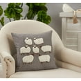 thumbnail image 3 of Saro Lifestyle Embroidered Sheep Poly Filled Throw Pillow, 3 of 3