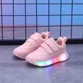 thumbnail image 2 of Kids Shoes Boys Girls Tennis Shoes Lightweight Sports Kids Sneakers Slip on with Strap Light up Shoes for Running Walking Pink Size 11.5 Little Kid, 2 of 5