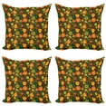 thumbnail image 1 of Garden Throw Pillow Cushion Case Pack of 4, Ornamental Nature Wildlife Pattern with Birds and Summer Flowers Scroll Art Design, Modern Accent Double-Sided Print, 4 Sizes, Multicolor, by Ambesonne, 1 of 2