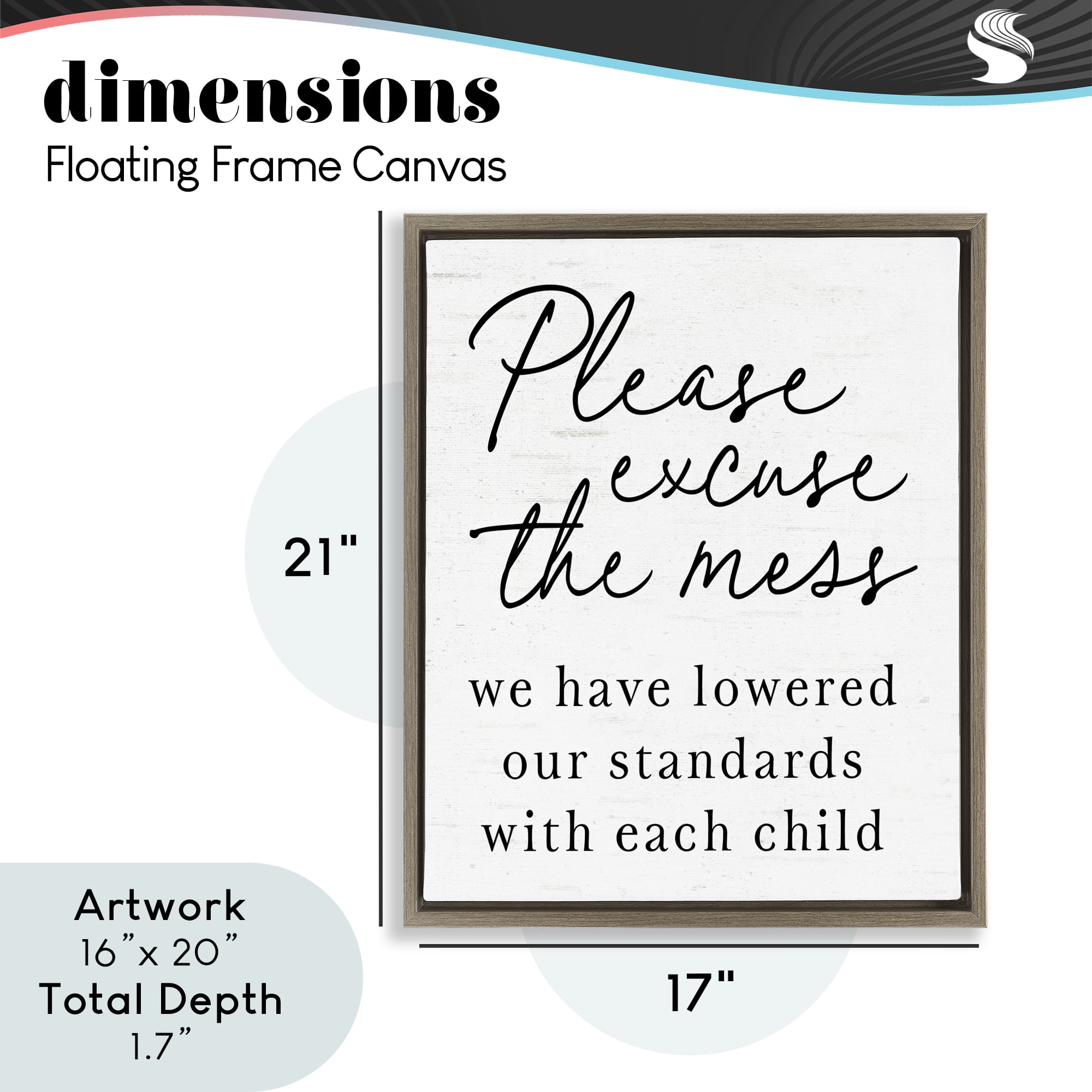 Lowered Stand With Each Child Brown Framed Floater Canvas Wall Art, design by Lettered and Lined