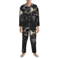 thumbnail image 3 of Daiia Vintage Dog Illustration for Men's Long-Sleeved Pajama Set – Soft & Comfortable Sleepwear Button-Up Pajamas Cozy Lounge Wear-X-Large, 3 of 7