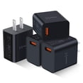 thumbnail image 1 of Cargador de pared USB Besgoods Fast Charge 3.0 5 V 3 A [paquete de 4], 1 of 6