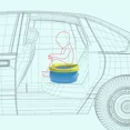 thumbnail image 2 of Children's Toilet Foldable Banana Toilet Baby Car Urinal Baby Seat Toilet Child Portable Basin No Cleaning Tourism Outdoors, 2 of 6