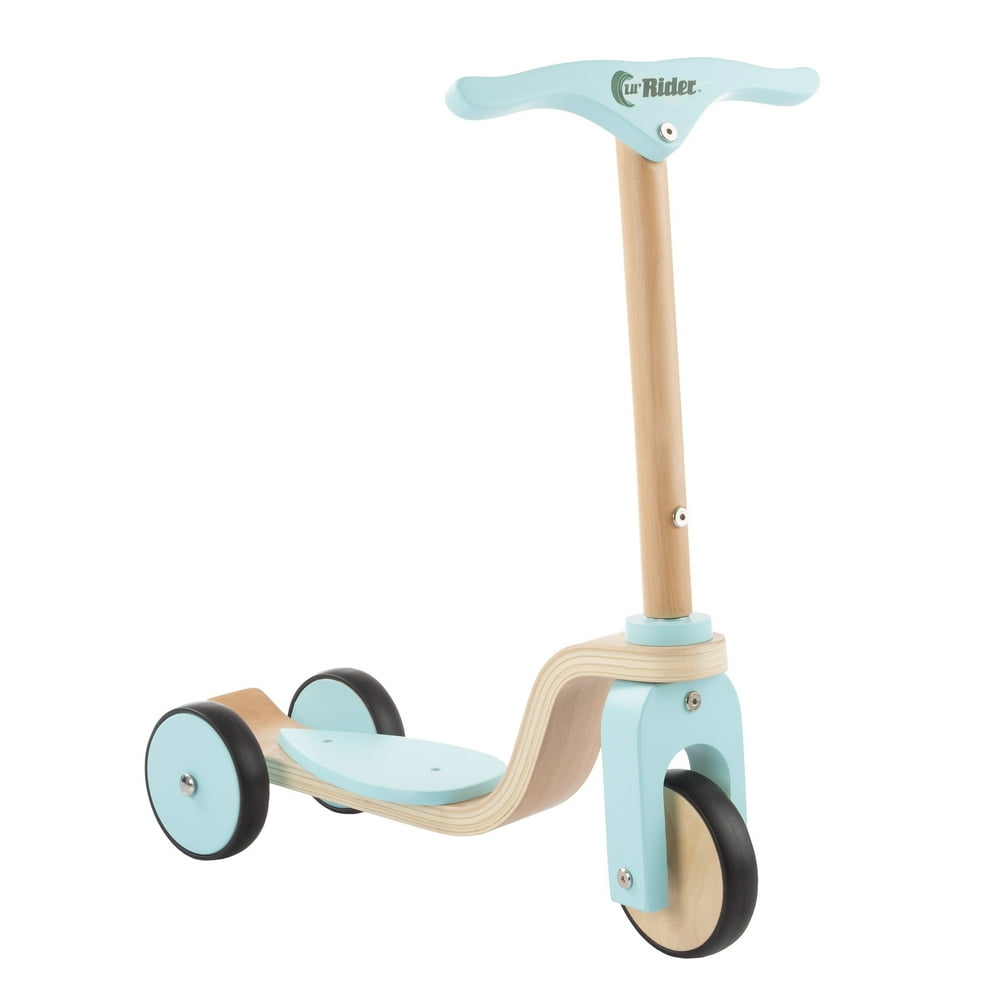 Kids Wooden 3 Wheel ScooterFun Balance and Coordination Riding Toy for