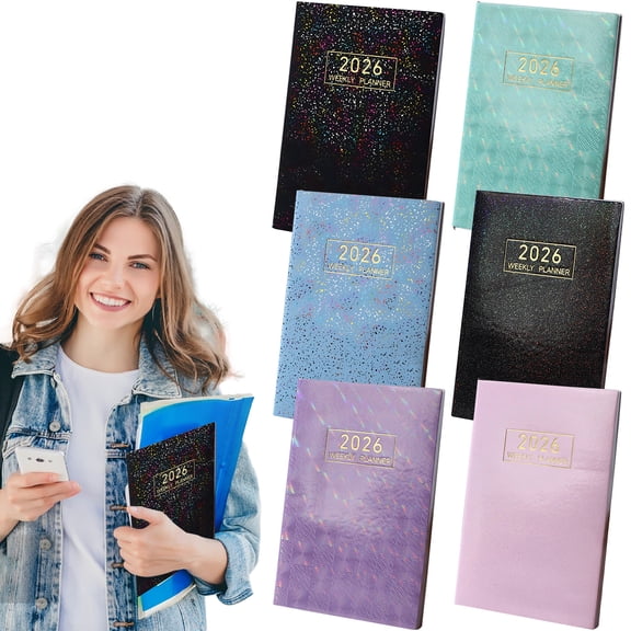 SeekLGT 2026 Planner A5 Daily Plan Notebook Starlight Pink English Academic Agenda Organizer for Office Travel and Home Use