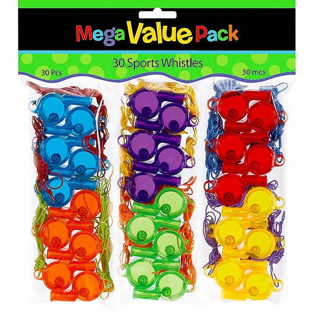 Amscan Mega Value Pack Party Favors, 30/pkg, Sports Whistle
