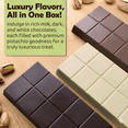 thumbnail image 6 of Dubai Chocolate Bar Variety Pack 3-Pack | Dark, Milk & White Pistachio Kunafa Chocolate Bars | Viral Knafeh Gift Set | 21oz (600g) | Shipped with Ice Packs, 6 of 9
