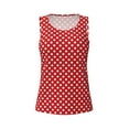 thumbnail image 6 of Sigee Red Polka Dot for Women's Workout Tank Top,Running Tank Tops,Sleeveless Gym ClothesX-Large, 6 of 8