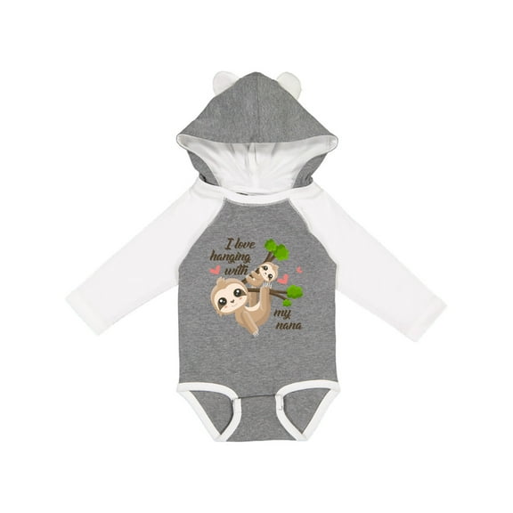 Inktastic Hanging with My Nana Boys or Girls Long Sleeve Baby Bodysuit