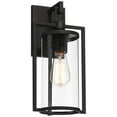 thumbnail image 6 of John Timberland Rennes 15 3/4" High Modern Outdoor Wall Light Fixture Mount Porch House Weatherproof Black Metal Clear Glass Shade, 6 of 9