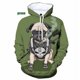 thumbnail image 3 of Sudadera con capucha con estampado 3D de perro PUG para hombre, sudadera con capucha divertida para niño, ropa de calle, sudaderas para hombres, 3 of 5