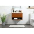 thumbnail image 2 of 30 inch single bathroom vanity in teak with backsplash, 2 of 10