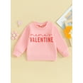 thumbnail image 2 of Rdhnmea Mommy and Me Valentines Outfits Letter Sweatshirt Long Sleeve Pullover, 2 of 9
