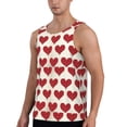 thumbnail image 2 of Easygdp Love Men's Tank Top, Sleeveless Muscle T Shirts, Breathable, Quick-Dry, Loose for Gym, Running, Fitness - Large, 2 of 9