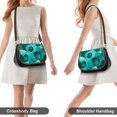 thumbnail image 4 of Abstract Teal Marble Print Vintage Crossbody Bag For Women Medium Leather Hobo Bags Shoulder Bag Classic City Leather Satchels, 4 of 8