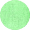 thumbnail image 1 of Ahgly Company Indoor Round Solid Emerald Green Modern Area Rugs, 7' Round, 1 of 4