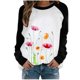 thumbnail image 2 of ICHUANYI Clearance Fashion Women's Spring Fall Patchwork Printed Long Sleeves Round Neck Casual Tee Tops ICHUANYI "ICHUANYI", 2 of 6