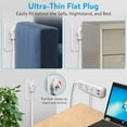 thumbnail image 6 of Flat Plug Power Strip Surge Protector with usb Ports, White Extension Cord 6 Feet 3 Prong, 3 outlets, 2 USB Ports, 1250W/10A, 300J, Wall Mountable, Plug Strip for Home Office, SGS Approved, 6 of 6