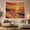 Beach Water Glow, variant on Sunset Dominated Hues with Scattered Clouds Catching Fading, Mystical Fantasy for Space Lovers, Galaxy Room Decor, Housewarming Gift, Tapestry Wall Hanging for Bedroom and Dorm