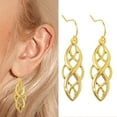 thumbnail image 2 of Xihbxyly Pendientes Geométricos, Accesorios de Aleación con Diseño Hueco, Estilo Estrella Brillante para Uso Diario, Declaración de Moda Versátil, Regalo Perfecto para Amigos y Familiares, Look Elega, 2 of 7