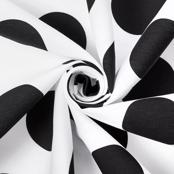 Polka Dot Extra Large Printed Fabric White / Black 100% Cotton 58/60" Wide Sold By The Yard