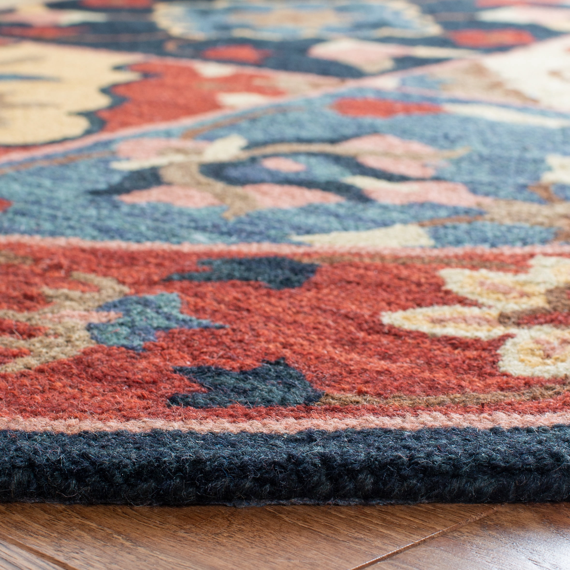 SAFAVIEH Aspen Timothy Oriental Area Rug, Red/Gold, 7' x 7' Round