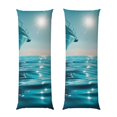 thumbnail image 1 of Balery Turquoise Ocean Reflection Funda Protectora para Almohada Corporal de Algodón Hipoalergénico con Cierre(55 x 21 pulgadas), Almohadas No Incluidas, 1 of 7