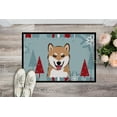 thumbnail image 2 of Caroline's Treasures BB1721JMAT Winter Holiday Shiba Inu Door Mat, Indoor Rug or Outdoor Welcome Mat 24x36 Doormat , 24H, 2 of 4
