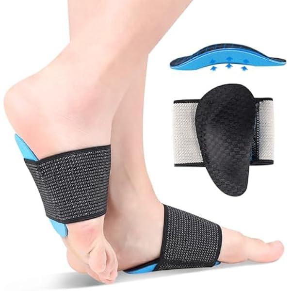 AoVoTo Kids Arch Support Sleeves for Foot Pain Relief Plantar Fasciitis Flat Feet Children Orthotic Insoles Half Insert Foot Foot Cushion Massage the Soles of the Feet