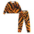 thumbnail image 2 of DISNIMO Tiger Stripe Printed Pajama Set for Women 2 Pack Lounge Set Soft Casual Sleepwear with Pockets Fashion Pajama Outfits Long Sleeve Shirt with Long Pants Set, S, 2 of 7