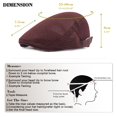 thumbnail image 4 of Minzimin Men Women's Beret Hat, Summer Mesh Breathable Newsboy Cap Adjustable Cabbie Hat with Buckle, 4 of 7