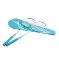 thumbnail image 1 of Badminton Rackets Set of 2, Metal Badminton Racquets with Badminton Bag Professional Lightweight Badminton Racquet for Student Beginner Fitness Training[Blue], 1 of 5