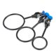 thumbnail image 2 of Set of 3 laboratory support rings made of steel and iron, black coating, diameter 60/80/100 mm, 2 of 4