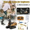 thumbnail image 5 of Remote Control Excavator for Kids, Rechargeable 11 Channel RC Construction Vehicle with Metal Shovel,Lights and Sounds, RC Excavator Toys for 3-12 Years Boys Girls, 5 of 9