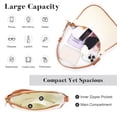 thumbnail image 6 of KXF Women Leather Underarm Bag Crescent Shoulder Handbag Saddle Bag Chic Purse Satchel Purse, 6 of 8