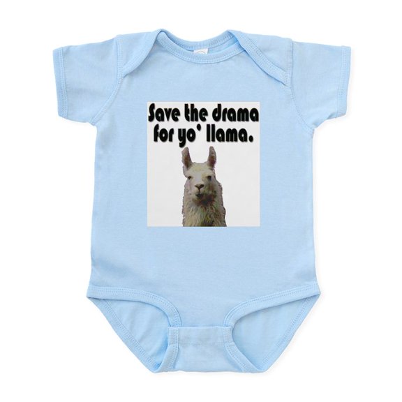 CafePress - Save The Drama For Yo' Llama Infant Creeper - Baby Light Bodysuit, Size Newborn - 24 Months
