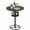 Vintage Black, variant on VECELO Pub Table Round Bar Height With Wine Rack Metal Base MDF Top, 36.2-Inch Height,Dark Black