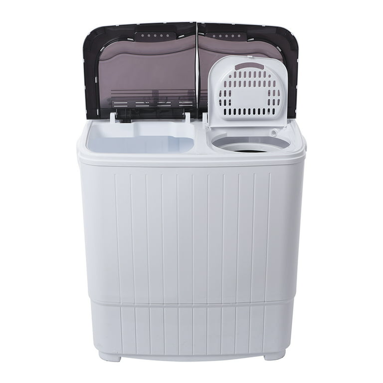 ZOKOP Portable Laundry Washing Machine,XPB35-ZK35 14.3(7.7 6.6)lbs  Semi-automatic Gray Cover Washing Machine 