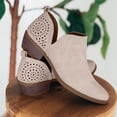 thumbnail image 4 of HBFAGFB Bottes pour Femmes Mode Côté en Forme de V Bouche Peu Profonde Bout Rond Bottines Beige Taille 40, 4 of 5