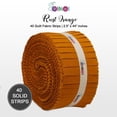 thumbnail image 3 of Soimoi Solid Jelly Roll Fabrics for Quilting 40 Strip 2.5" Cotton Strips Bundles, Perfect Quilting Fabric for Craft Project, Precut Quilt, Cotton Strips for Home Decor, Blanket, Rugs - Rust Orange, 3 of 7