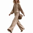 thumbnail image 2 of Womens Leopard 2 Piece Sets Oversized Hoodies Straight Leg Sweatpants Leopard Print S, 2 of 7