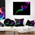 thumbnail image 3 of Designart Colorful Fractal Fire Design on Black - Abstract Throw Pillow - 16x16, 3 of 4