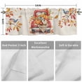 thumbnail image 6 of Kitchen Valances for Window, Thanksgiving Pumpkin on Red Car Light Filtering Rod Pocket Valance Curtain, Maple Leaf Blue Bird Short Curtains Window Topper for Bedroom Bathroom Living Room 54x18in, 6 of 7