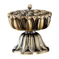thumbnail image 1 of Quemador de incienso de loto, elegante, regalo decorativo, compacto, bobina de metal china. Bronce, 1 of 9